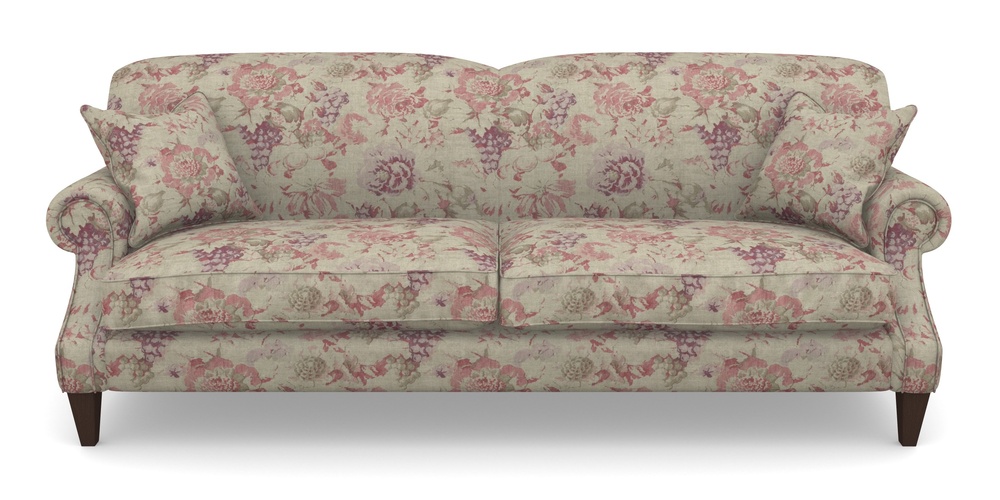 Product photograph of Tangmere 4 Seater Sofa In Floral Linen - Faith Rose Quartz from Sofas and Stuff Limited