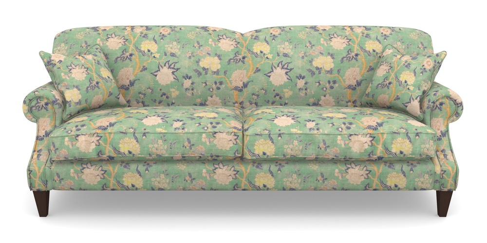 Product photograph of Tangmere 4 Seater Sofa In Floral Linen - Even So Verde from Sofas and Stuff Limited