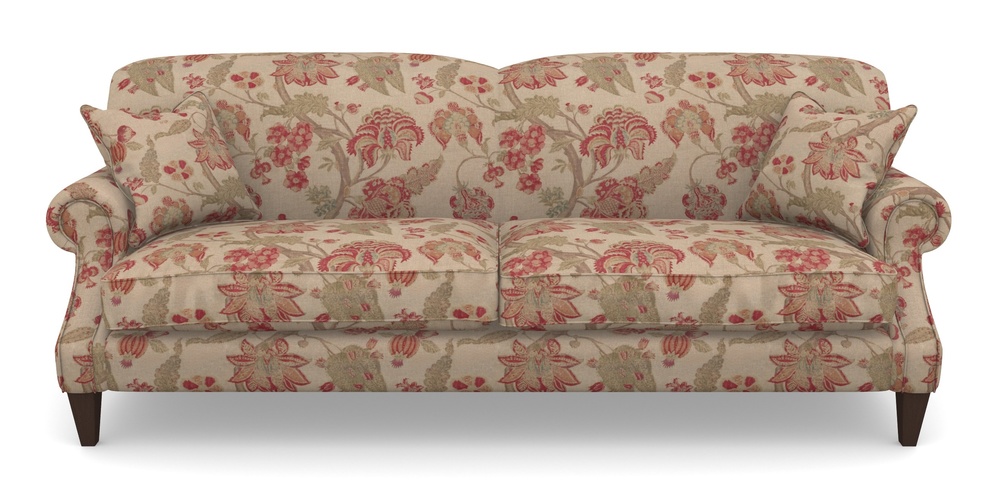 Product photograph of Tangmere 4 Seater Sofa In Floral Linen - Indienne T Rosso from Sofas and Stuff Limited