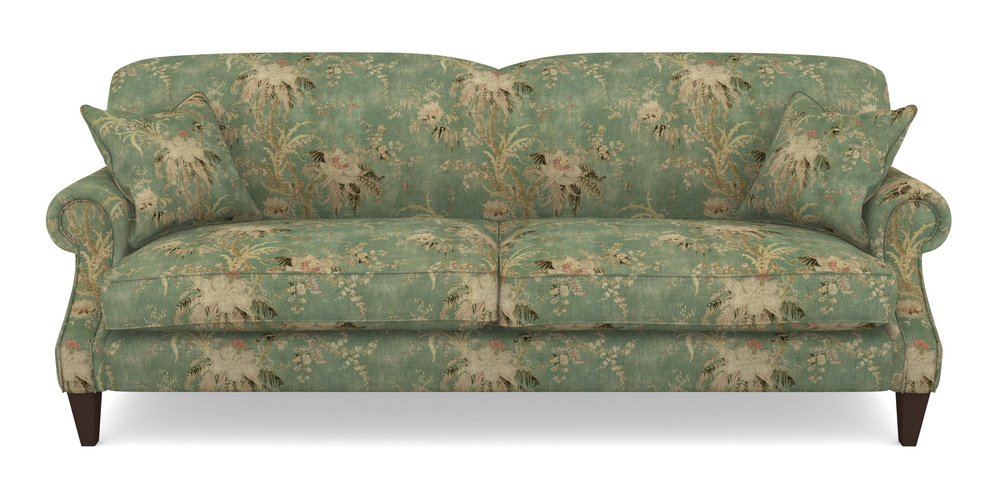 Product photograph of Tangmere 4 Seater Sofa In Floral Linen - Zefferino Emerald from Sofas and Stuff Limited