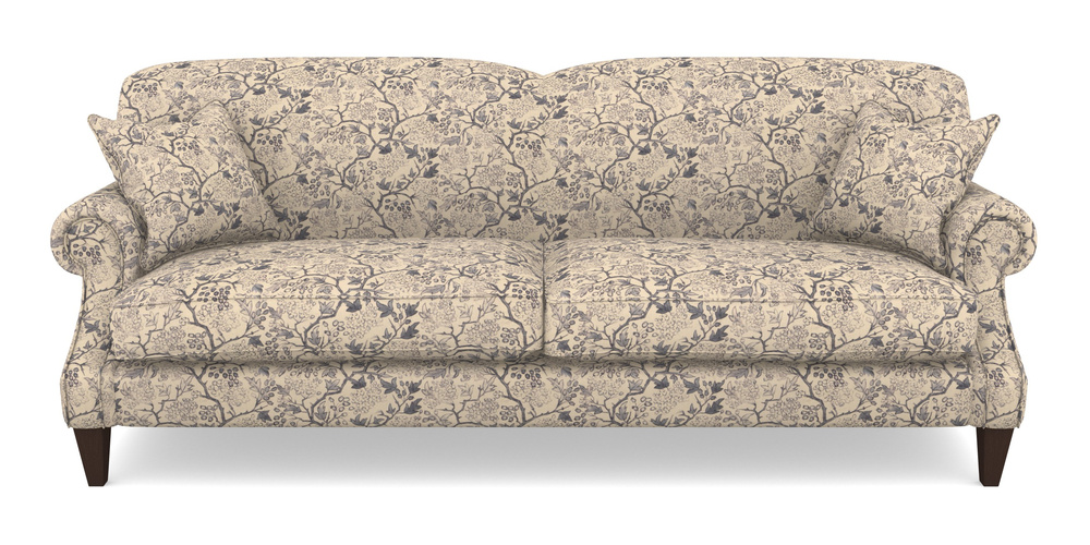 Product photograph of Tangmere 4 Seater Sofa In Rhs Collection - Gertrude Jekyll Linen Cotton Blend - Navy from Sofas and Stuff Limited