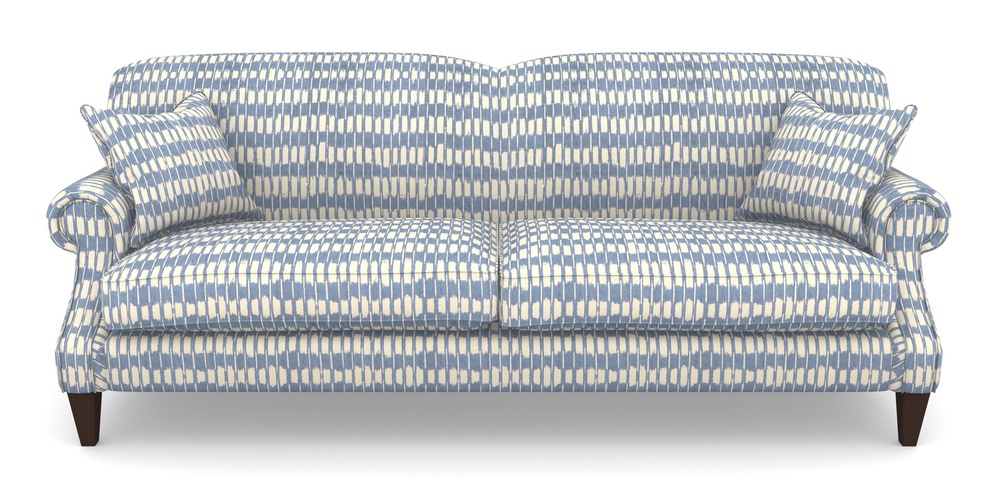 Product photograph of Tangmere 4 Seater Sofa In V A Brompton Collection - Ikat - Morning Blue from Sofas and Stuff Limited