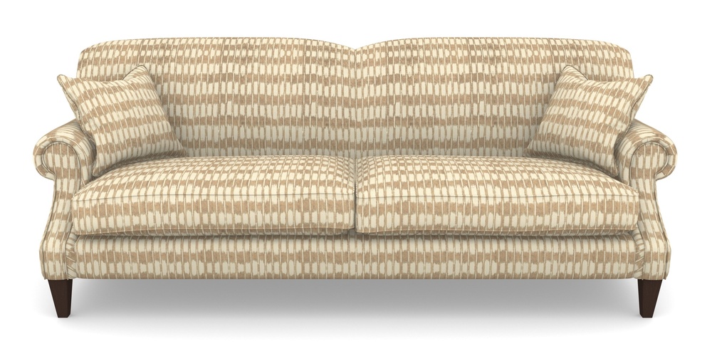 Product photograph of Tangmere 4 Seater Sofa In V A Brompton Collection - Ikat - Assam Tea from Sofas and Stuff Limited