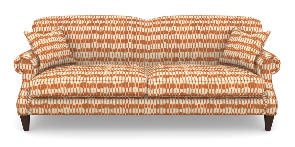 Product photograph of Tangmere 4 Seater Sofa In V A Brompton Collection - Ikat - Terracotta from Sofas and Stuff Limited