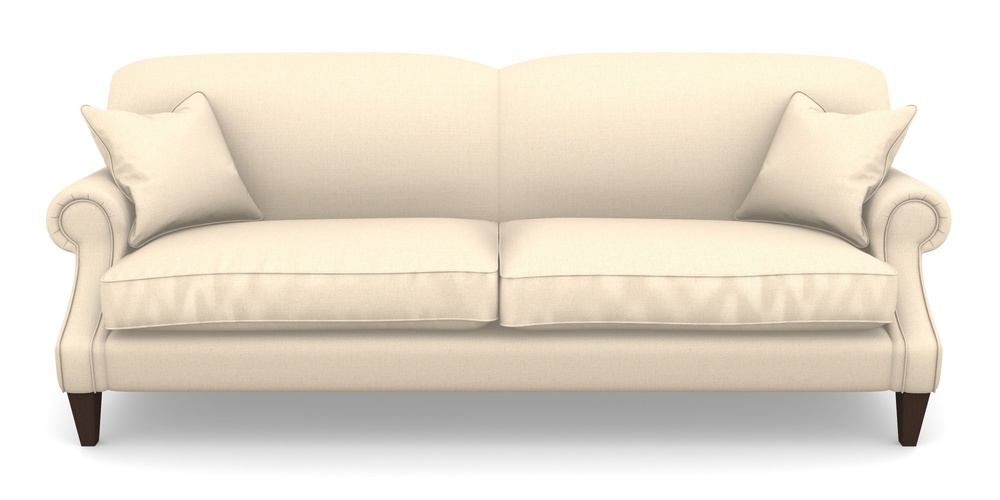 Product photograph of Tangmere 4 Seater Sofa In Plain Linen Cotton - Rice Pudding from Sofas and Stuff Limited