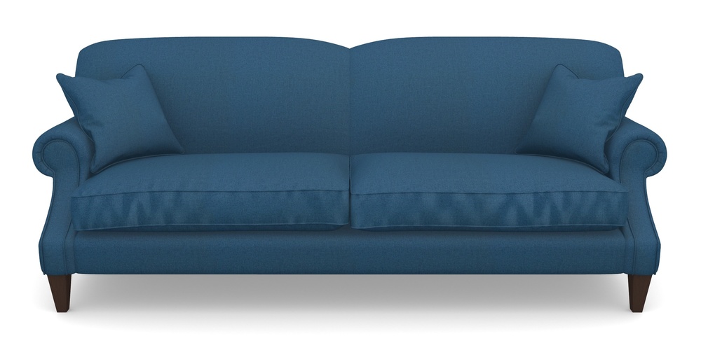 Product photograph of Tangmere 4 Seater Sofa In Plain Linen Cotton - Royal Blue from Sofas and Stuff Limited