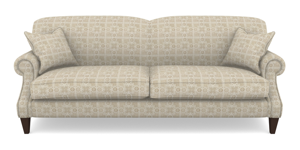 Product photograph of Tangmere 4 Seater Sofa In Rhs Collection - Small Knot Garden Cotton Weave - Gold from Sofas and Stuff Limited