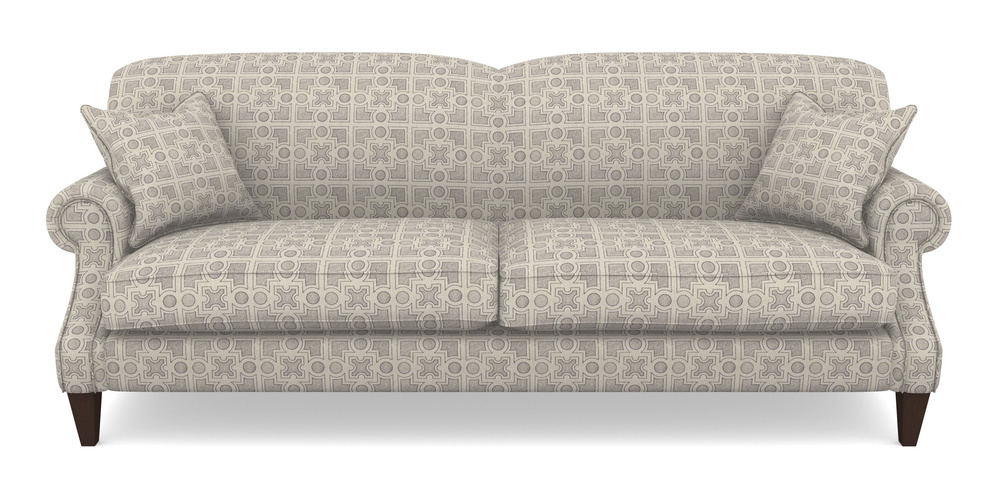 Product photograph of Tangmere 4 Seater Sofa In Rhs Collection - Small Knot Garden Cotton Weave - Grey from Sofas and Stuff Limited