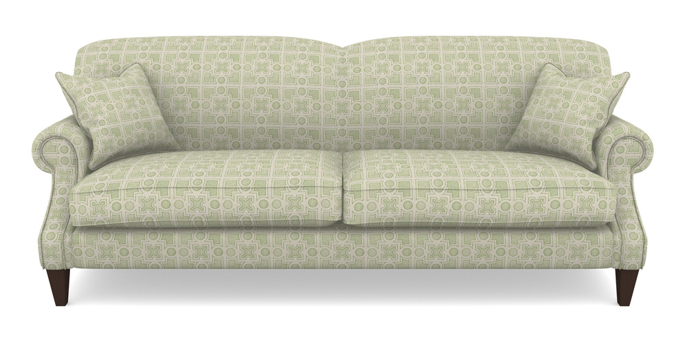 Product photograph of Tangmere 4 Seater Sofa In Rhs Collection - Small Knot Garden Cotton Weave - Green from Sofas and Stuff Limited