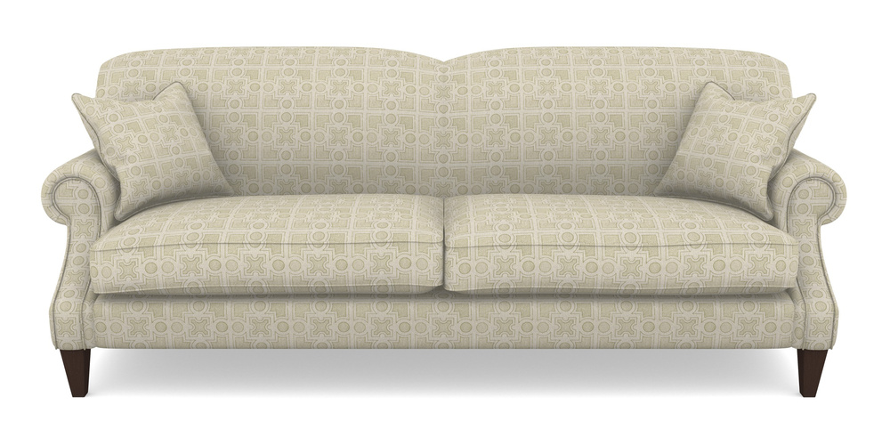 Product photograph of Tangmere 4 Seater Sofa In Rhs Collection - Small Knot Garden Cotton Weave - Olive from Sofas and Stuff Limited