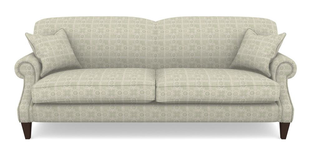 Product photograph of Tangmere 4 Seater Sofa In Rhs Collection - Small Knot Garden Cotton Weave - Pistachio from Sofas and Stuff Limited