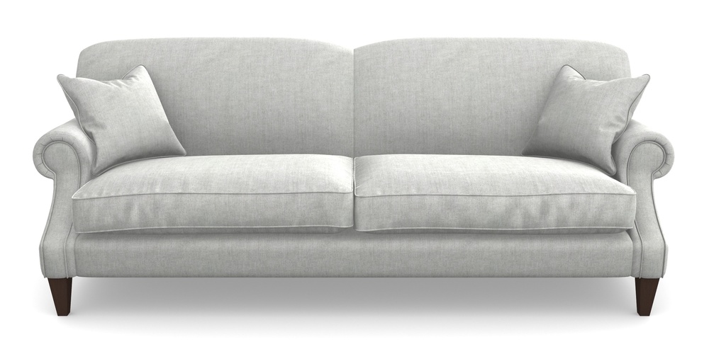 Product photograph of Tangmere 4 Seater Sofa In Super Soft Velvet - Silver from Sofas and Stuff Limited