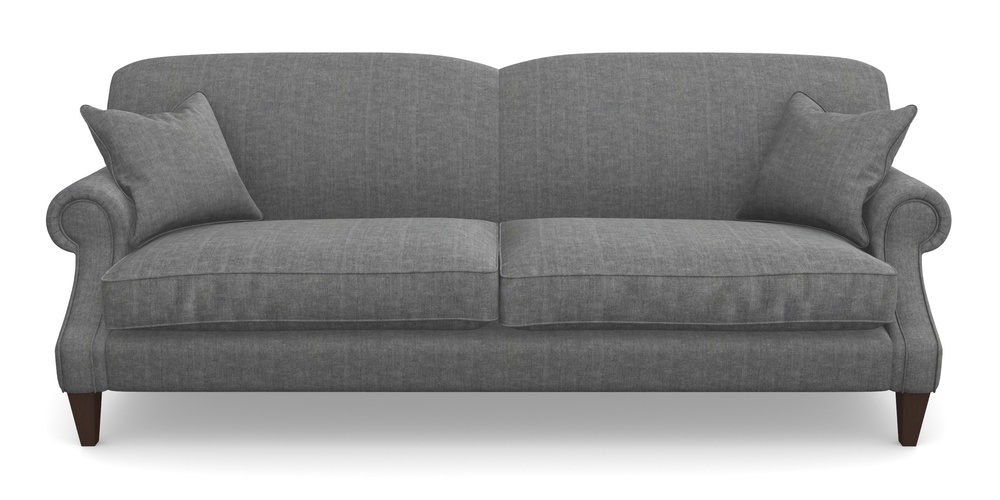 Product photograph of Tangmere 4 Seater Sofa In Super Soft Velvet - Steel from Sofas and Stuff Limited