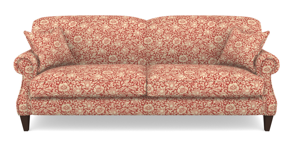 Product photograph of Tangmere 4 Seater Sofa In William Morris Collection - Mallow - Madder from Sofas and Stuff Limited