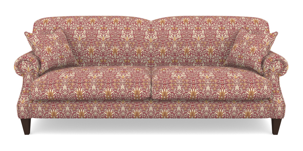 Product photograph of Tangmere 4 Seater Sofa In William Morris Collection - Snakeshead - Claret Gold from Sofas and Stuff Limited
