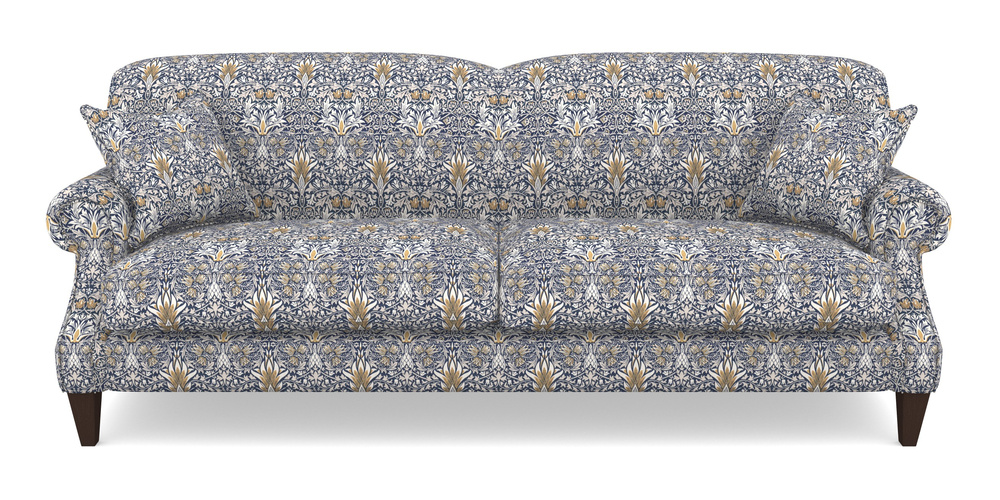 Product photograph of Tangmere 4 Seater Sofa In William Morris Collection - Snakeshead - Indigo Hemp from Sofas and Stuff Limited