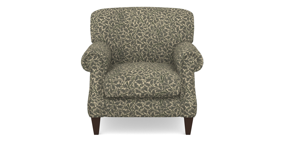 Product photograph of Tangmere Chair In V A Drawn From Nature Collection - Oak Tree - Dark Green from Sofas and Stuff Limited
