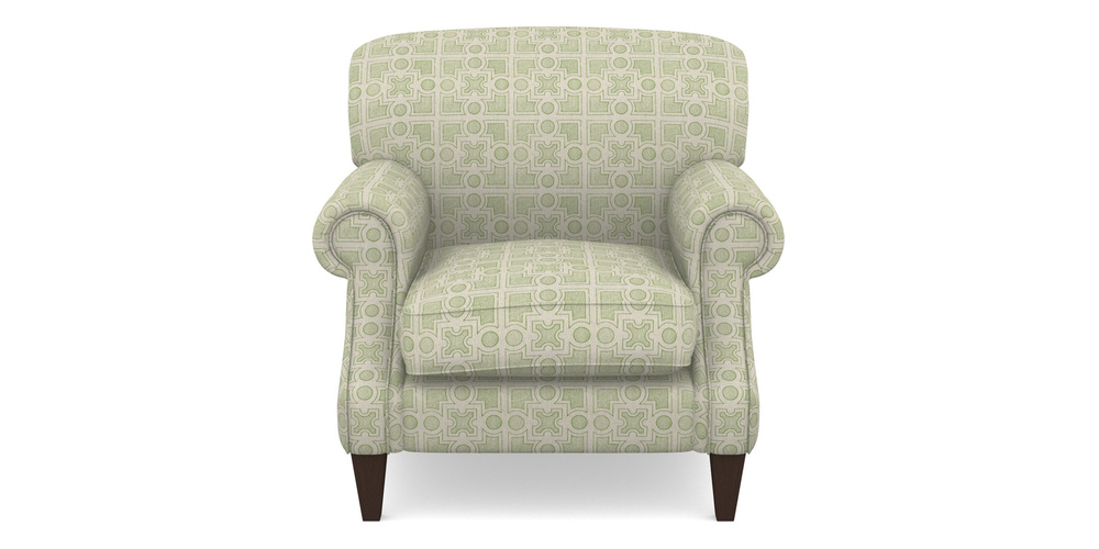 Product photograph of Tangmere Chair In Rhs Collection - Small Knot Garden Cotton Weave - Green from Sofas and Stuff Limited