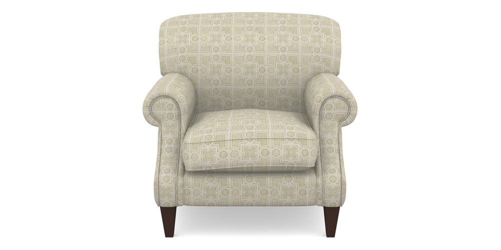 Product photograph of Tangmere Chair In Rhs Collection - Small Knot Garden Cotton Weave - Olive from Sofas and Stuff Limited