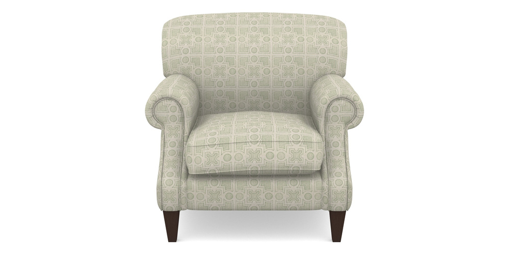 Product photograph of Tangmere Chair In Rhs Collection - Small Knot Garden Cotton Weave - Pistachio from Sofas and Stuff Limited