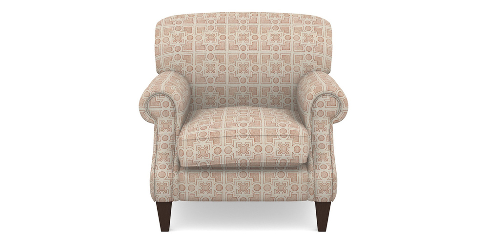 Product photograph of Tangmere Chair In Rhs Collection - Small Knot Garden Cotton Weave - Terracotta from Sofas and Stuff Limited