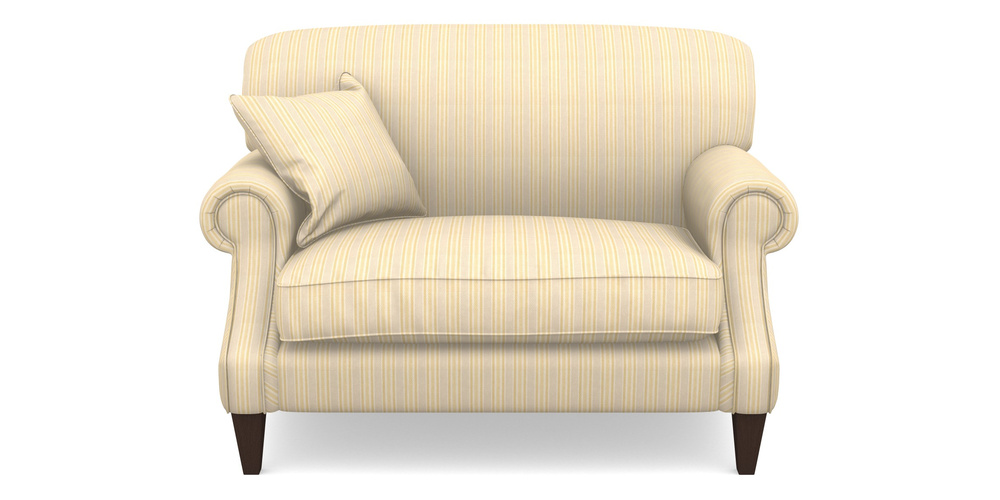 Product photograph of Tangmere Snuggler In Cloth 22 - Racing Stripes Ayr - Lemon from Sofas and Stuff Limited