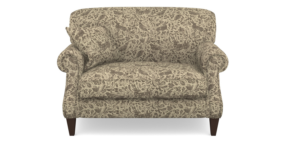 Product photograph of Tangmere Snuggler In V A Drawn From Nature - Bird And Rabbit - Brown from Sofas and Stuff Limited