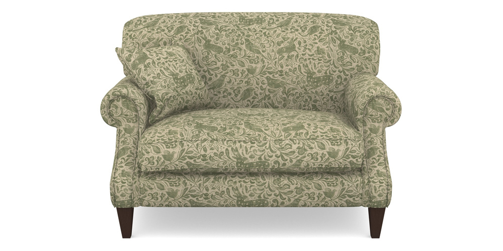 Product photograph of Tangmere Snuggler In V A Drawn From Nature - Bird And Rabbit - Light Green from Sofas and Stuff Limited