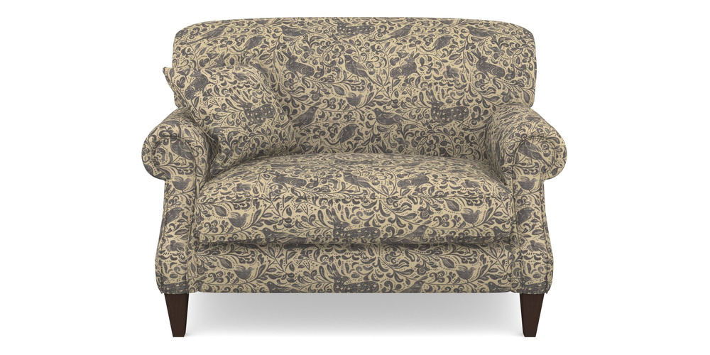 Product photograph of Tangmere Snuggler In V A Drawn From Nature - Bird And Rabbit - Navy from Sofas and Stuff Limited