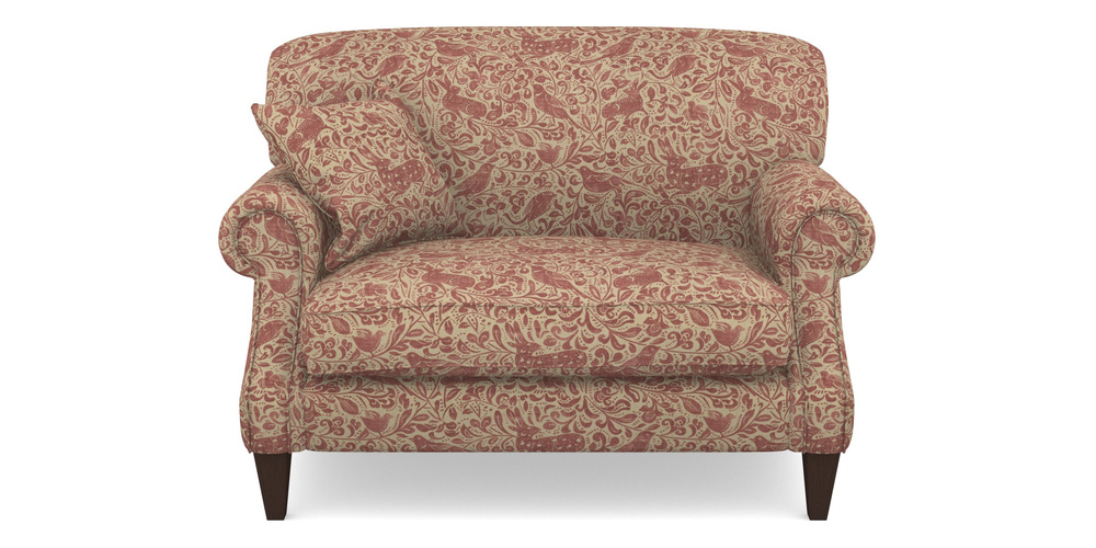 Product photograph of Tangmere Snuggler In V A Drawn From Nature - Bird And Rabbit - Red from Sofas and Stuff Limited