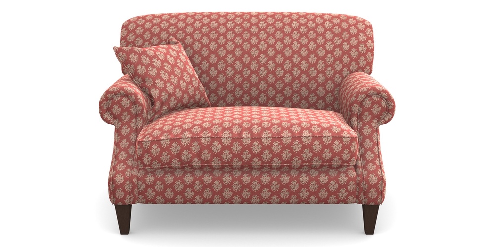 Product photograph of Tangmere Snuggler In Cloth 21 - Coral 1 - Ginger Snap from Sofas and Stuff Limited