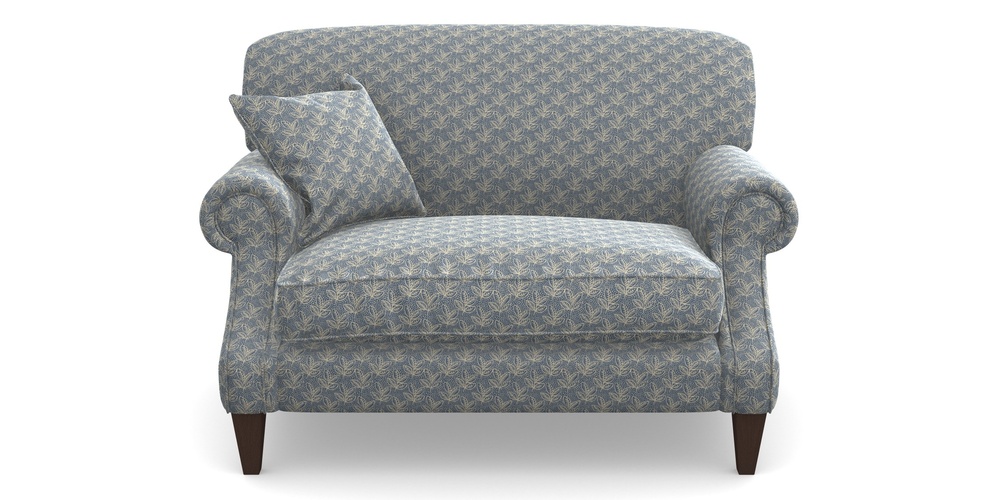 Product photograph of Tangmere Snuggler In Cloth 21 - Decorative Leaf - Bilberry from Sofas and Stuff Limited