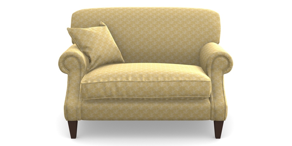 Product photograph of Tangmere Snuggler In Cloth 21 - Decorative Leaf - Canary from Sofas and Stuff Limited