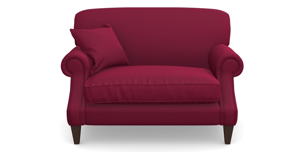 Product photograph of Tangmere Snuggler In Clever Glossy Velvet - Chianti from Sofas and Stuff Limited