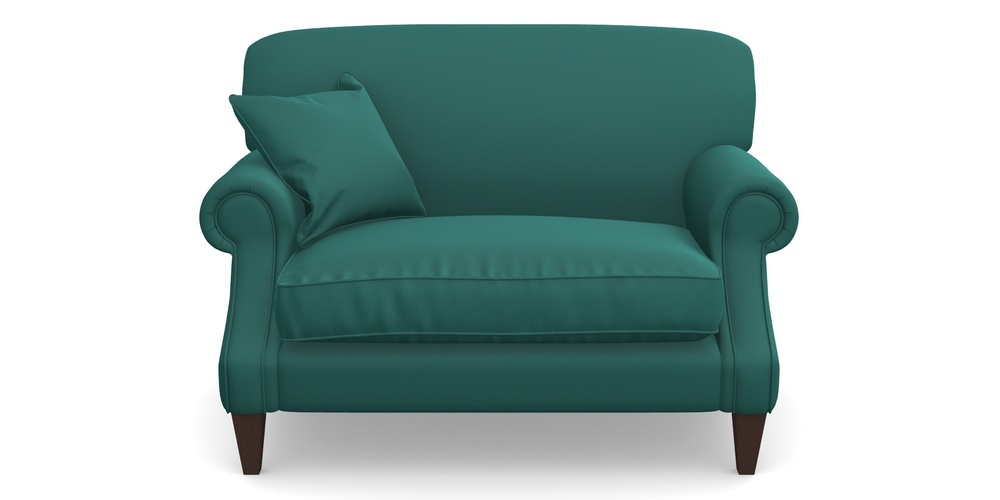 Product photograph of Tangmere Snuggler In Clever Glossy Velvet - Kingfisher from Sofas and Stuff Limited