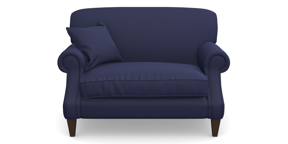 Product photograph of Tangmere Snuggler In Clever Glossy Velvet - Navy from Sofas and Stuff Limited