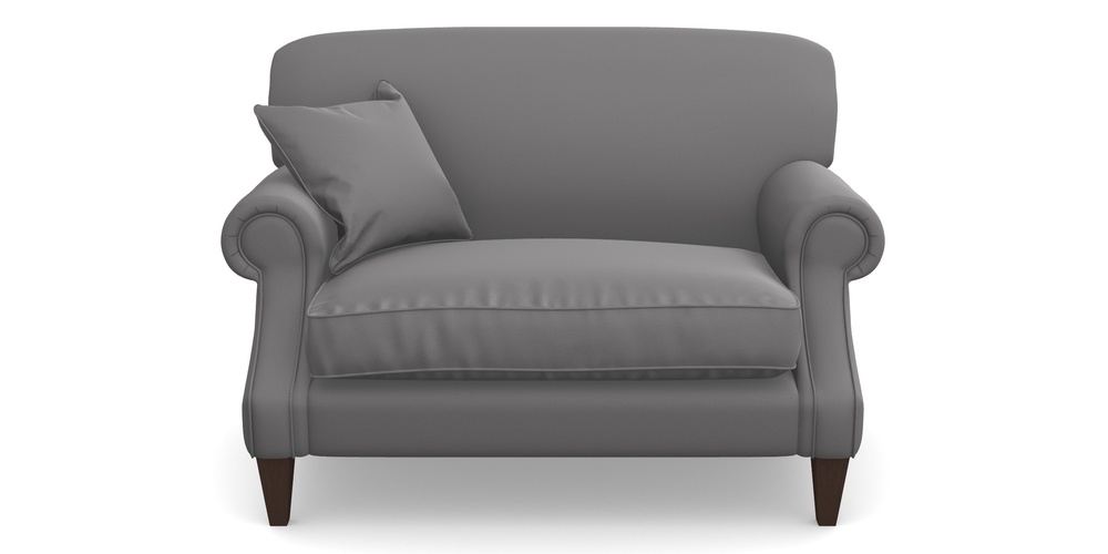 Product photograph of Tangmere Snuggler In Clever Glossy Velvet - Shadow from Sofas and Stuff Limited