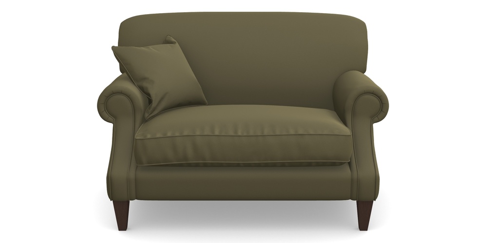 Product photograph of Tangmere Snuggler In Clever Glossy Velvet - Sherwood from Sofas and Stuff Limited