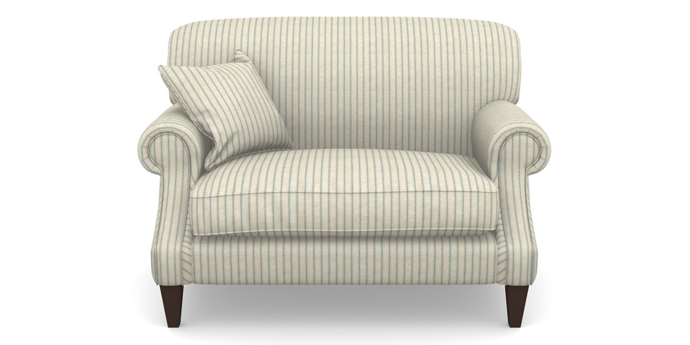 Product photograph of Tangmere Snuggler In Cloth 18 Stripes - Ticking - Basil from Sofas and Stuff Limited