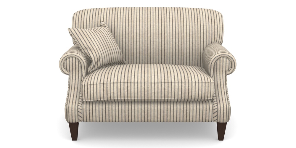 Product photograph of Tangmere Snuggler In Cloth 18 Stripes - Ticking - Bible Black from Sofas and Stuff Limited