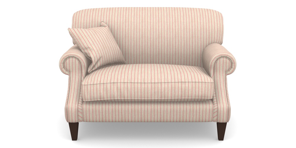 Product photograph of Tangmere Snuggler In Cloth 18 Stripes - Ticking - Cranberry from Sofas and Stuff Limited