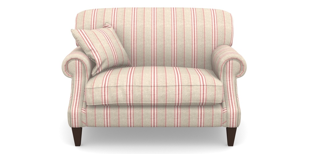 Product photograph of Tangmere Snuggler In Cloth 18 Stripes - Regimental - Cranberry from Sofas and Stuff Limited