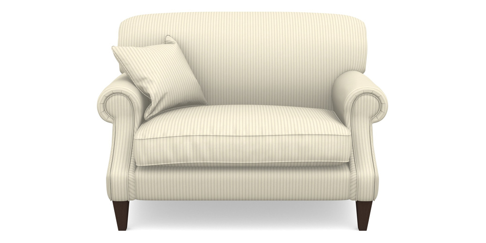 Product photograph of Tangmere Snuggler In Cotton Stripe - Grey from Sofas and Stuff Limited