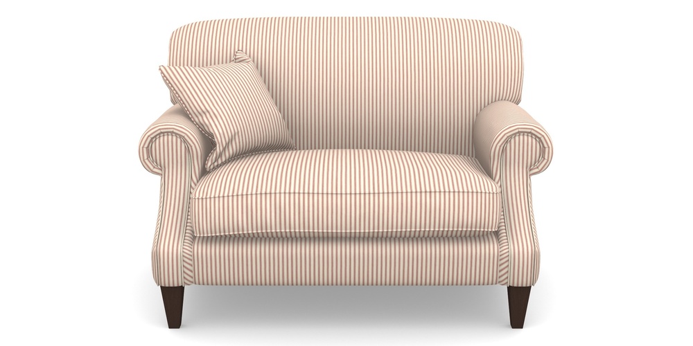 Product photograph of Tangmere Snuggler In Cotton Stripe - Peony from Sofas and Stuff Limited