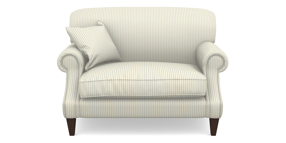 Product photograph of Tangmere Snuggler In Cotton Stripe - Sky from Sofas and Stuff Limited