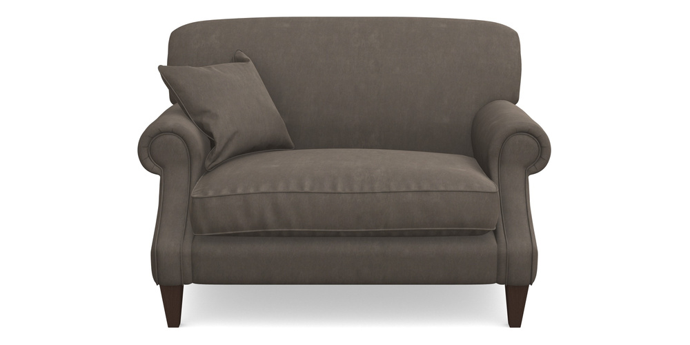 Product photograph of Tangmere Snuggler In Clever Tough And Eco Velvet - Chrome from Sofas and Stuff Limited