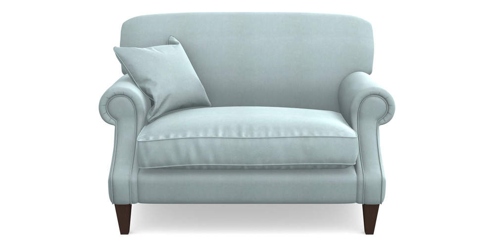 Product photograph of Tangmere Snuggler In Clever Tough And Eco Velvet - Mineral from Sofas and Stuff Limited