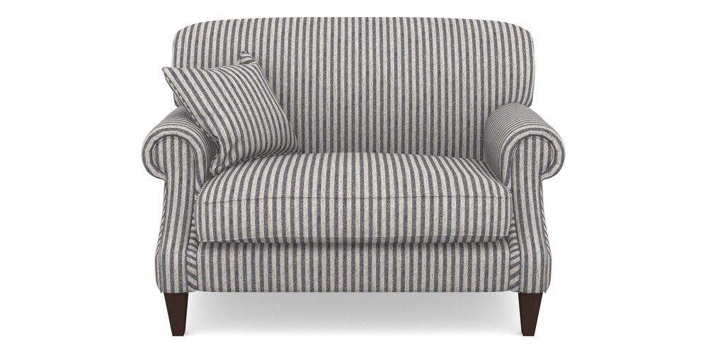 Product photograph of Tangmere Snuggler In Cloth 22 - Pinstripe - Deep Water from Sofas and Stuff Limited