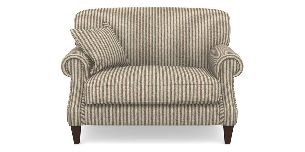 Product photograph of Tangmere Snuggler In Cloth 22 - Pinstripe - Peat from Sofas and Stuff Limited