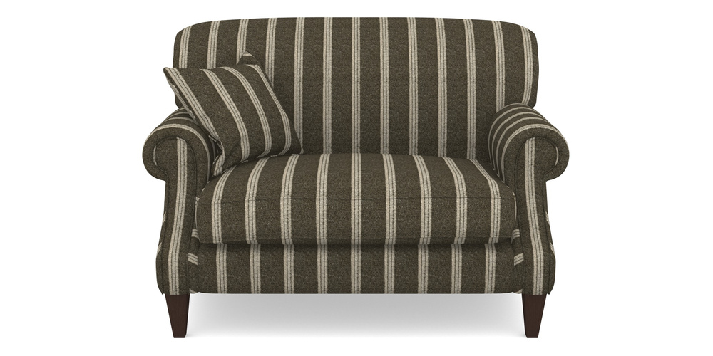 Product photograph of Tangmere Snuggler In Cloth 20 - Design 2 - Olive Stripe from Sofas and Stuff Limited